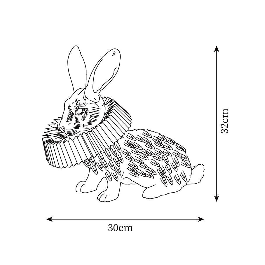 Rabbit White Resin Table Lamp