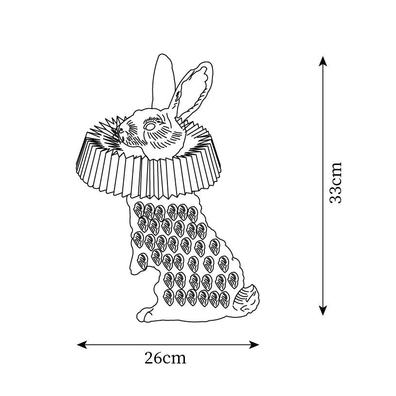 Rabbit White Resin Table Lamp