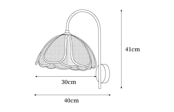 Rattan Petal Wall Lamp