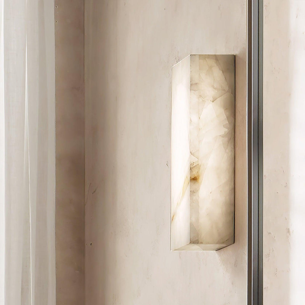 Rectangular Alabaster Wall Sconce