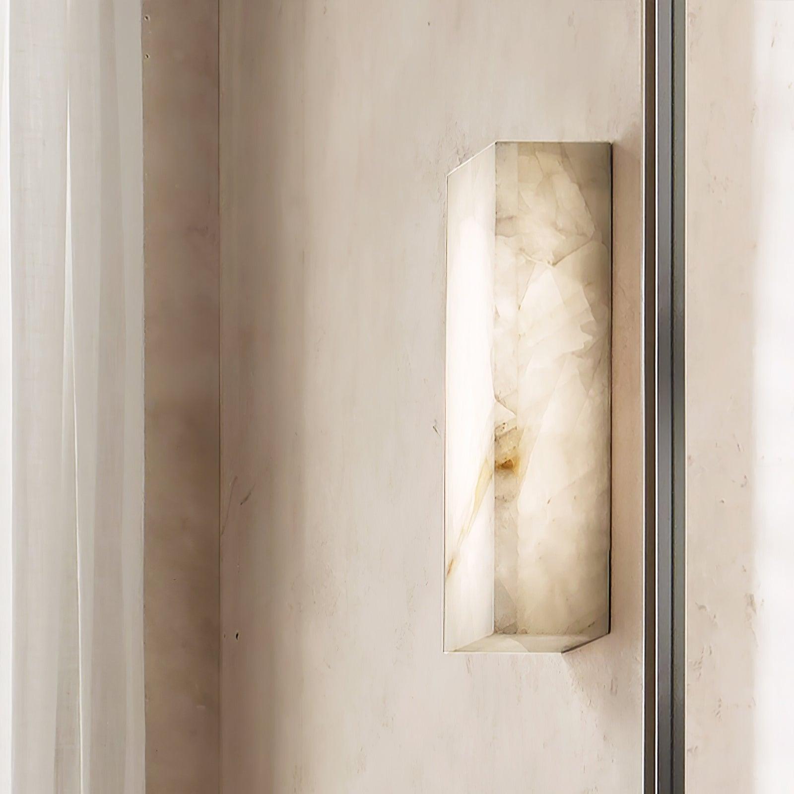 Rectangular Alabaster Wall Sconce