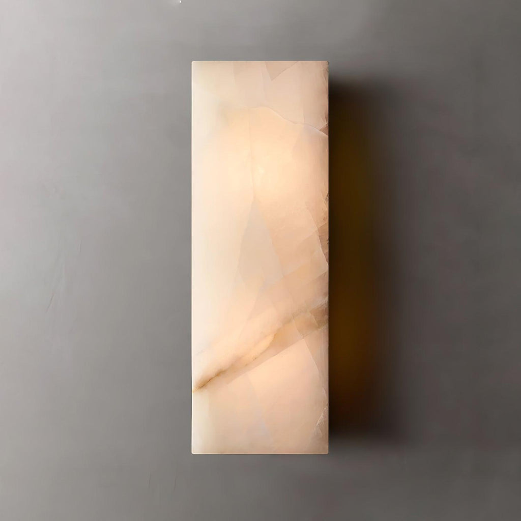 Rectangular Alabaster Wall Sconce