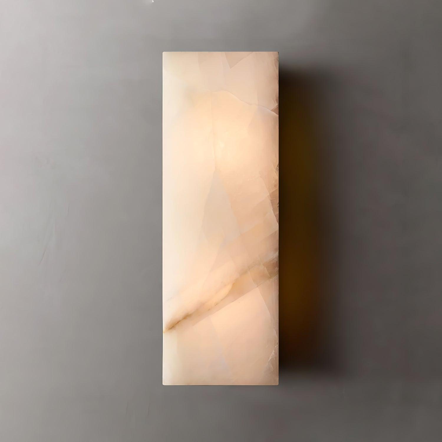 Rectangular Alabaster Wall Sconce