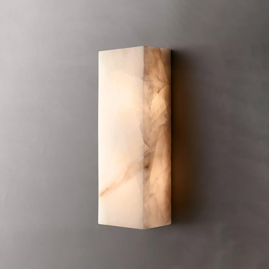 Rectangular Alabaster Wall Sconce