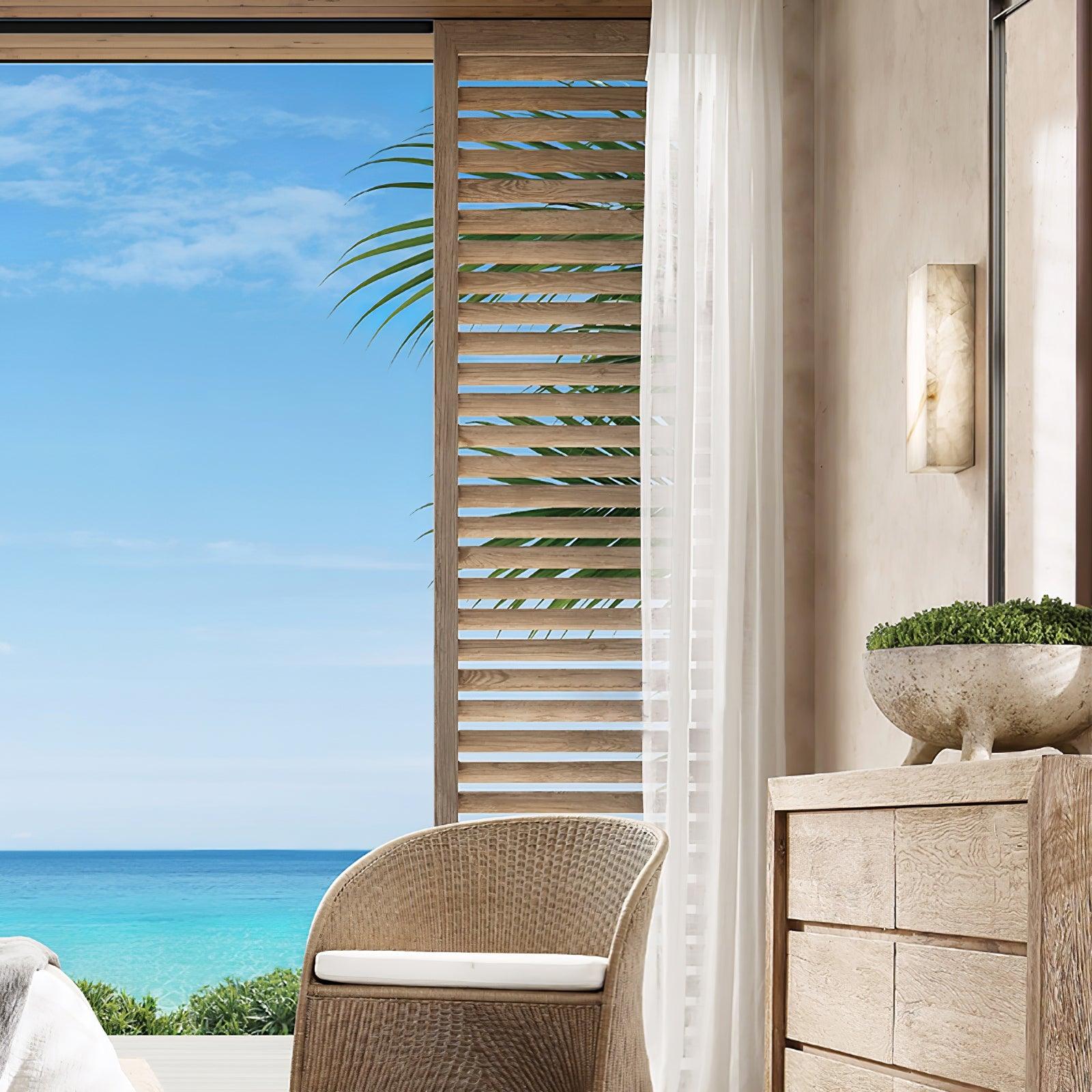 Rectangular Alabaster Wall Sconce