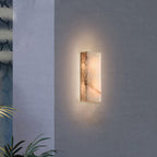 Rectangular Alabaster Wall Sconce