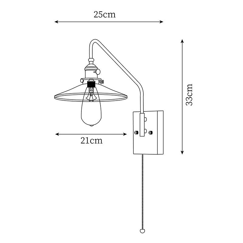 Retro Kelsey Plug In Wall Light