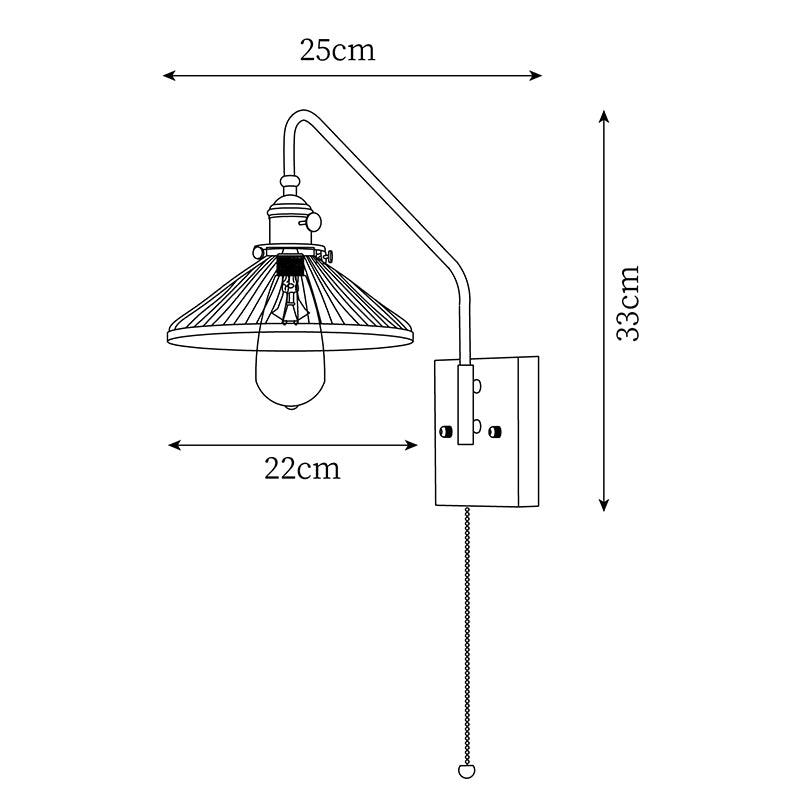 Retro Kelsey Plug In Wall Light
