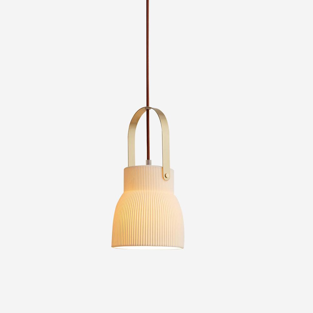 Ribbed Ceramic Pendant Lamp