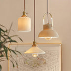 Ribbed Ceramic Pendant Lamp