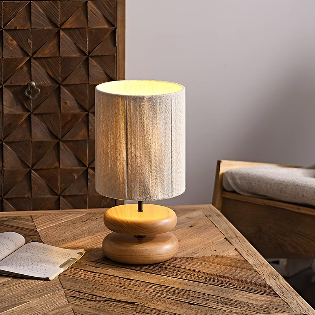 Wooden Modern Bedroom Table Lamp