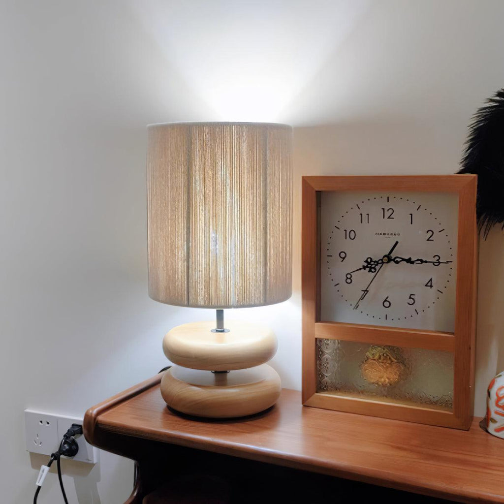 Wooden Modern Bedroom Table Lamp