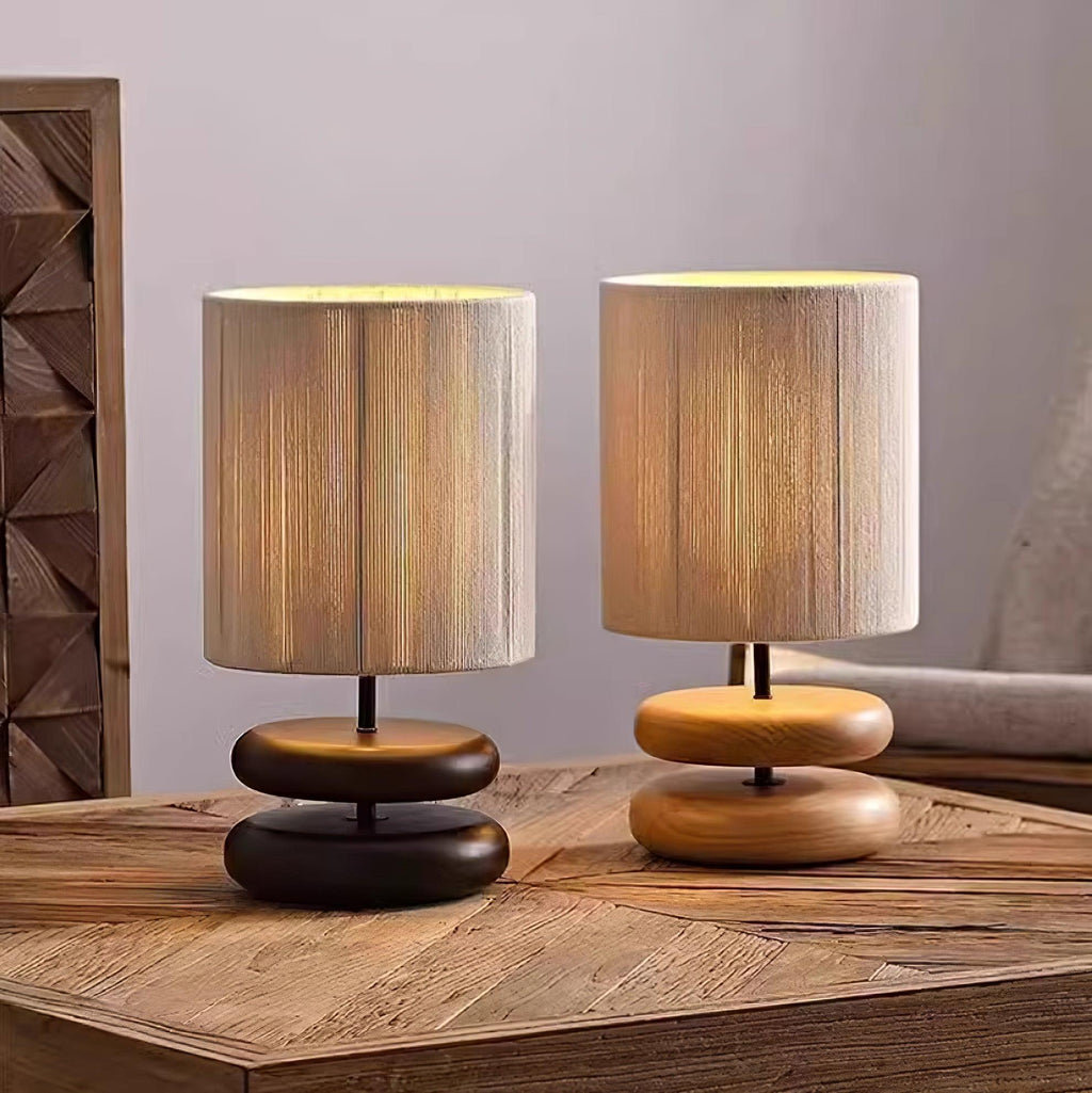 Wooden Modern Bedroom Table Lamp