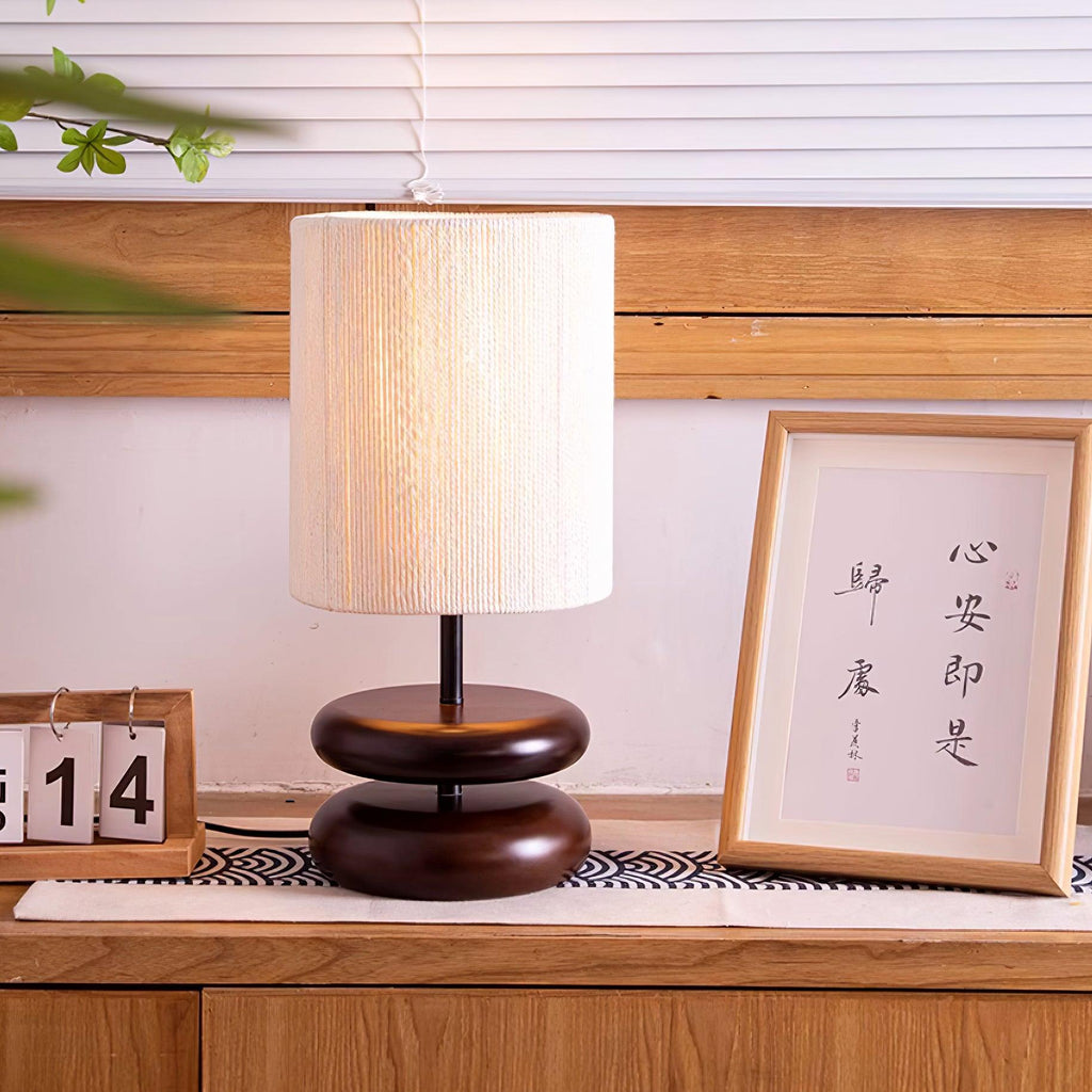 Wooden Modern Bedroom Table Lamp