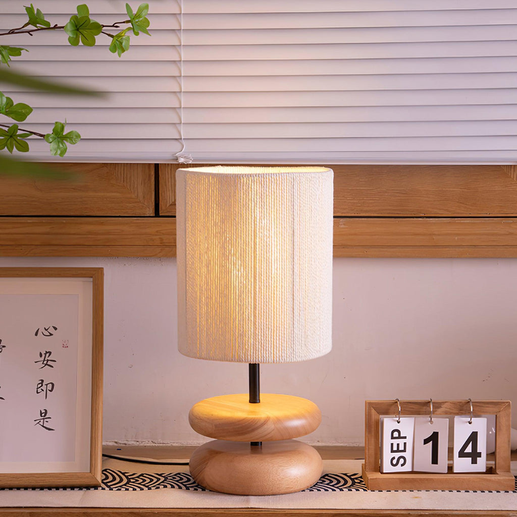 Wooden Modern Bedroom Table Lamp