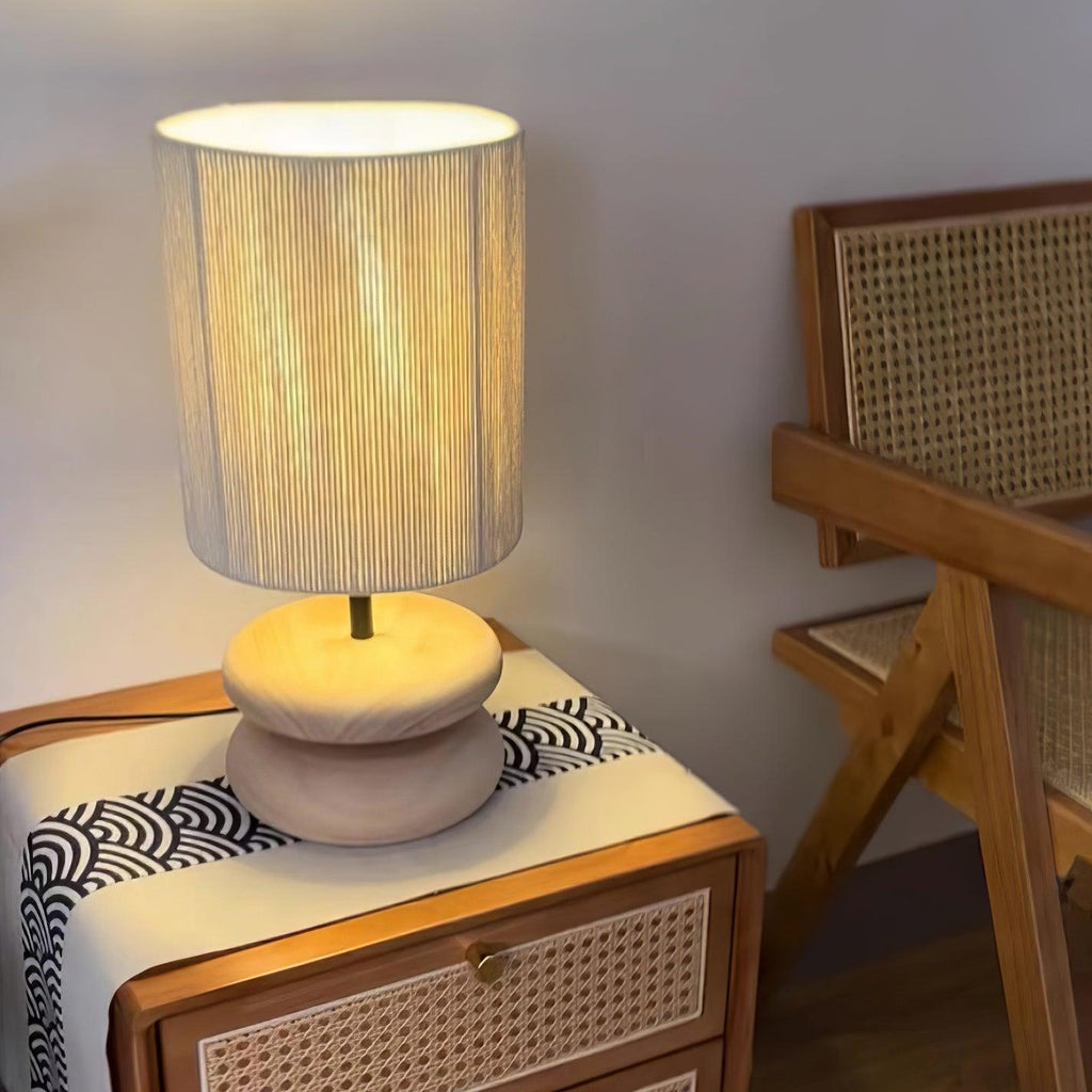Wooden Modern Bedroom Table Lamp