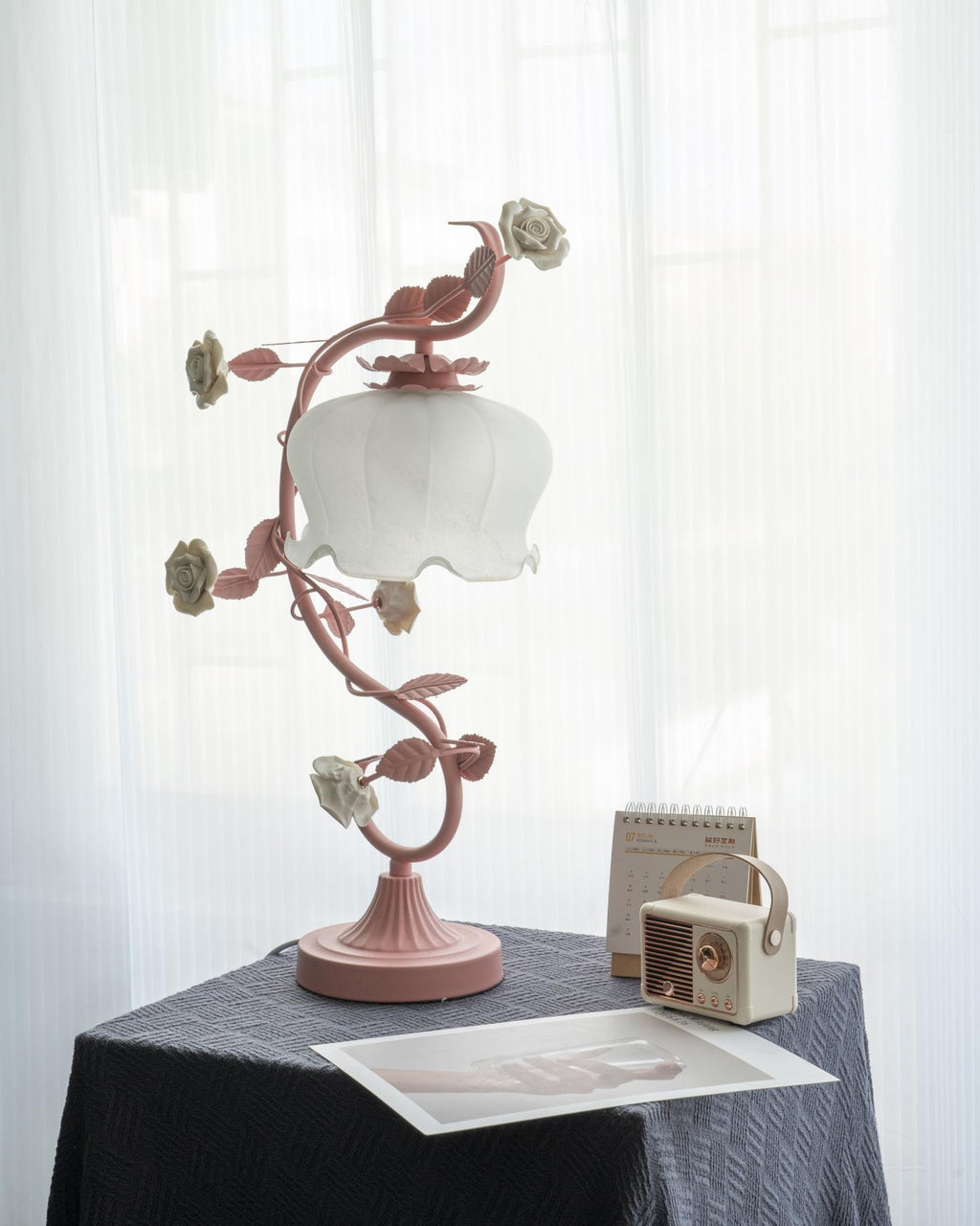 Ron Rose Flower Table Lamp