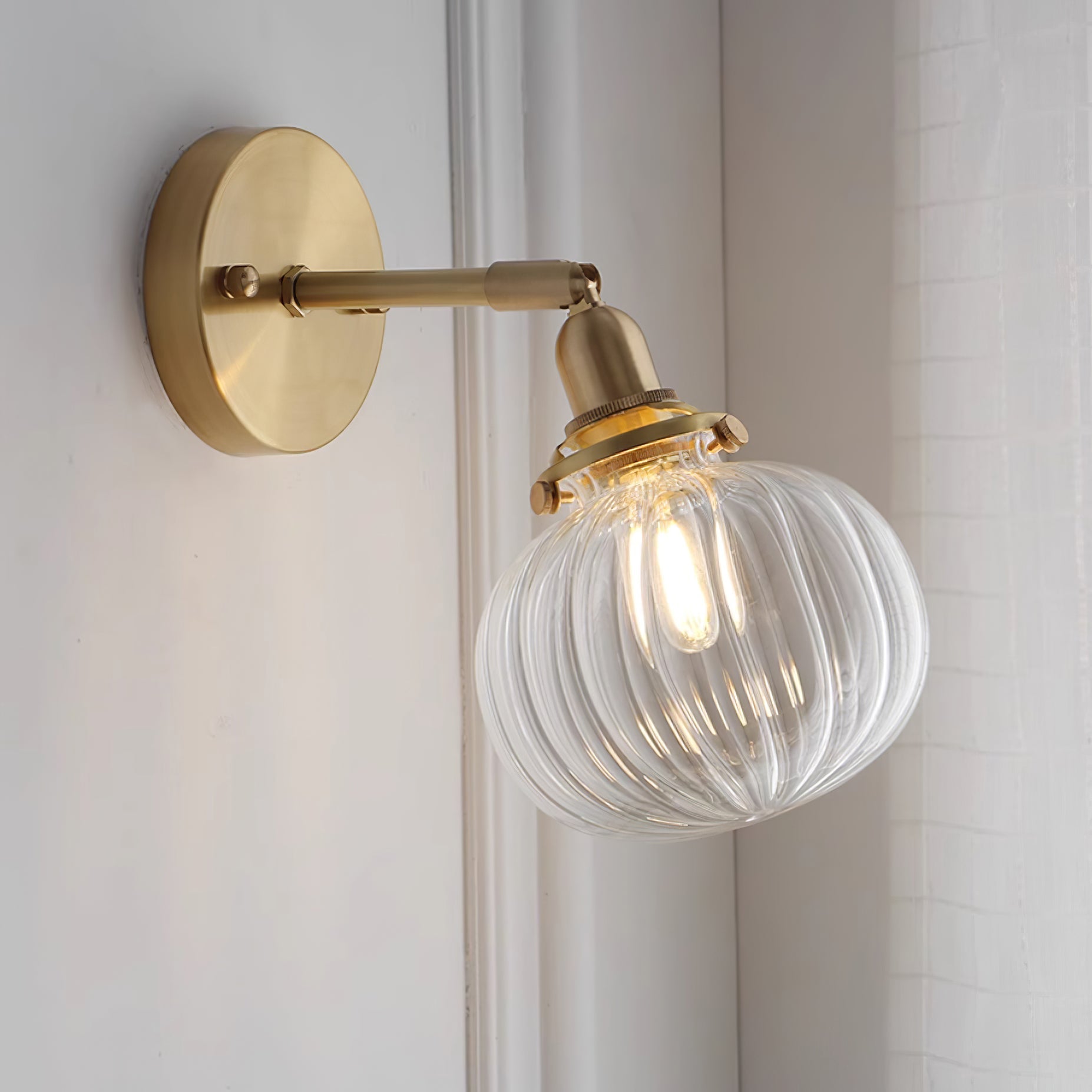 Rodo Glass Plug In Wall Lamp