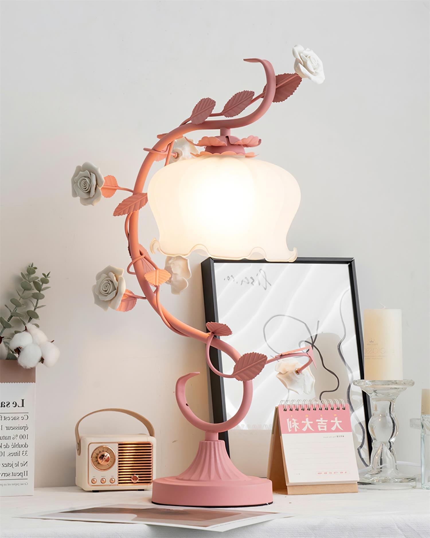 Ron Rose Flower Table Lamp