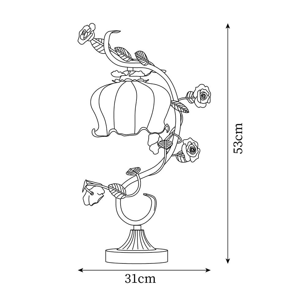 Ron Rose Flower Table Lamp