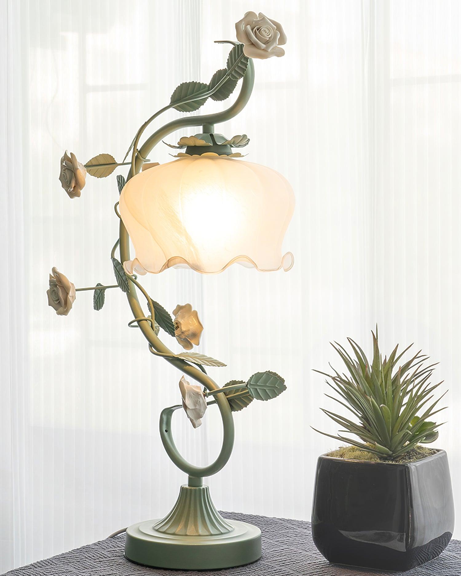 Ron Rose Flower Table Lamp