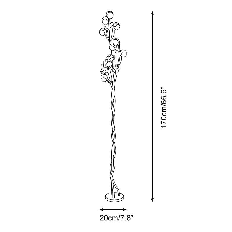 Sara Orchid Floor Lamp