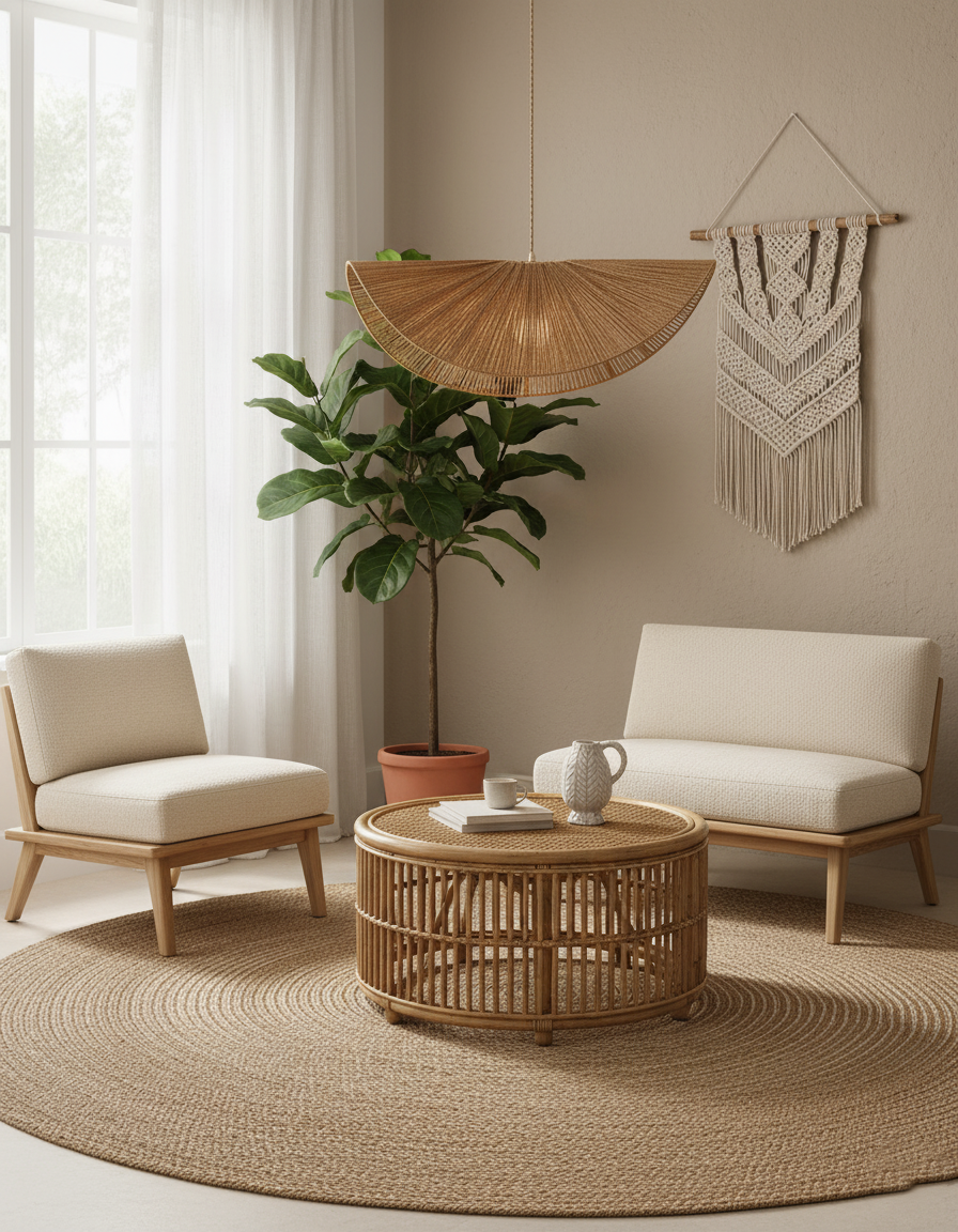 Straw Hat Pendant Light