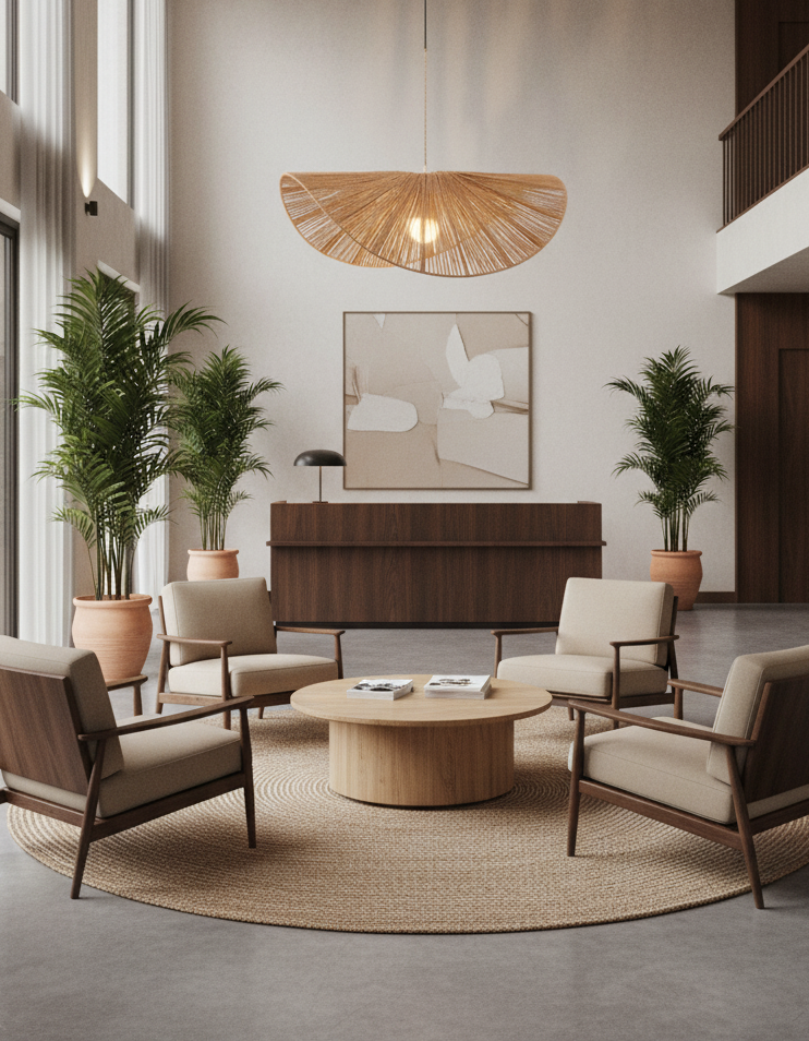 Straw Hat Pendant Light