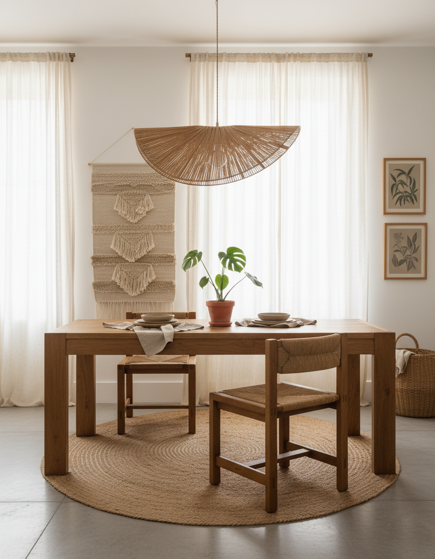 Straw Hat Pendant Light