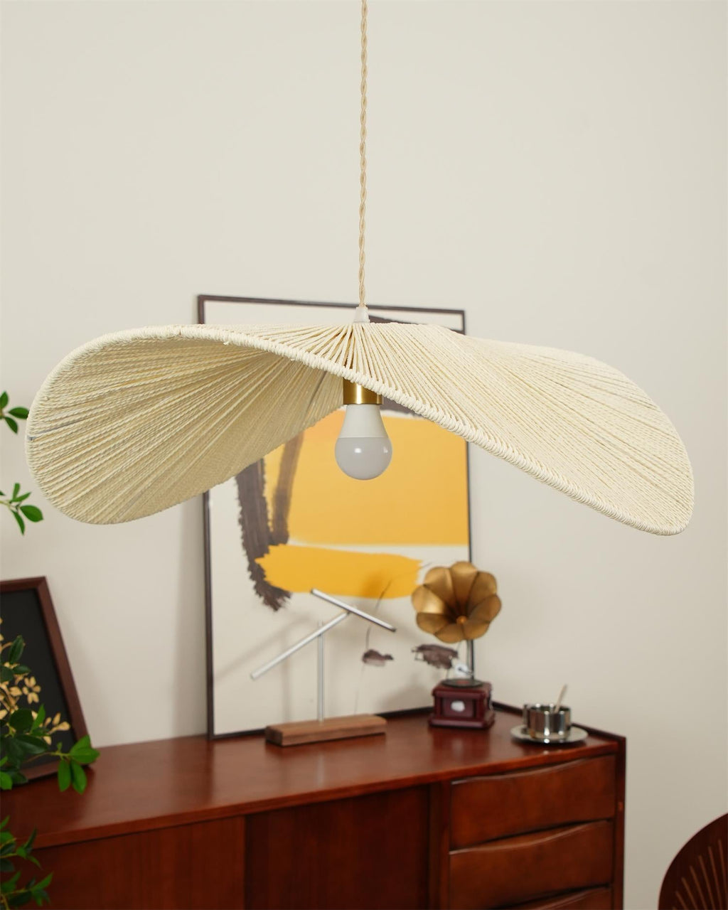 Straw Hat Pendant Light