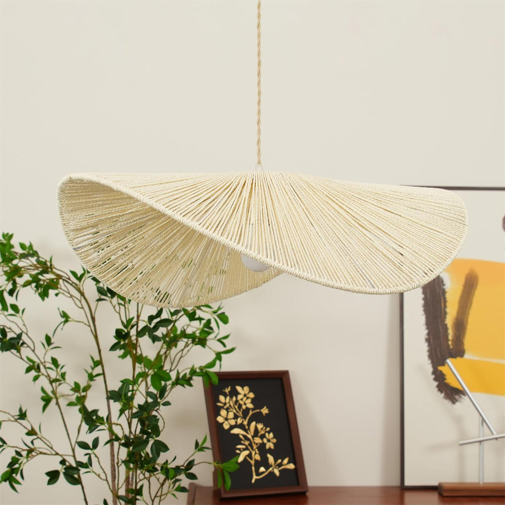 Straw Hat Pendant Light