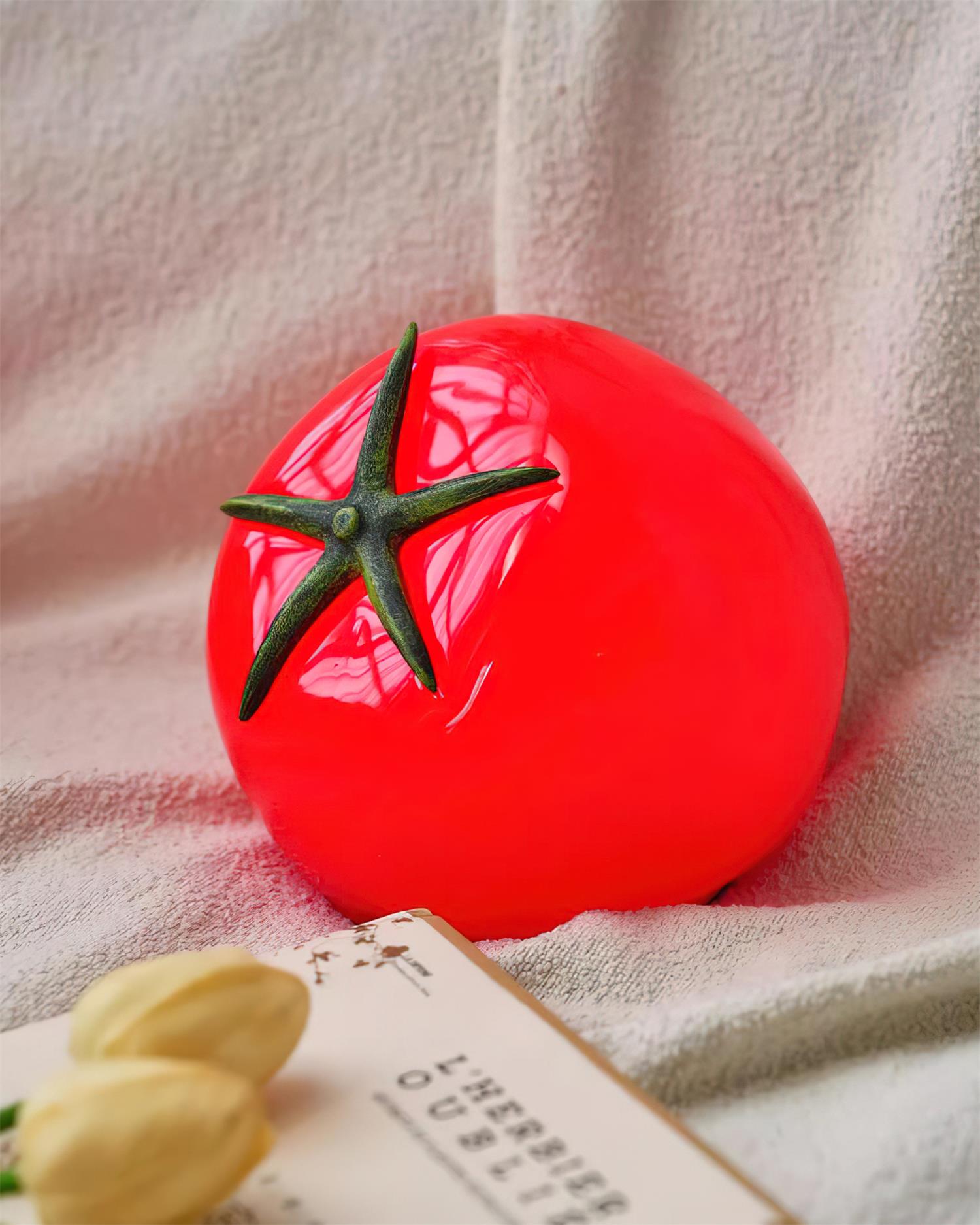 Tomato Resin Table Lamp