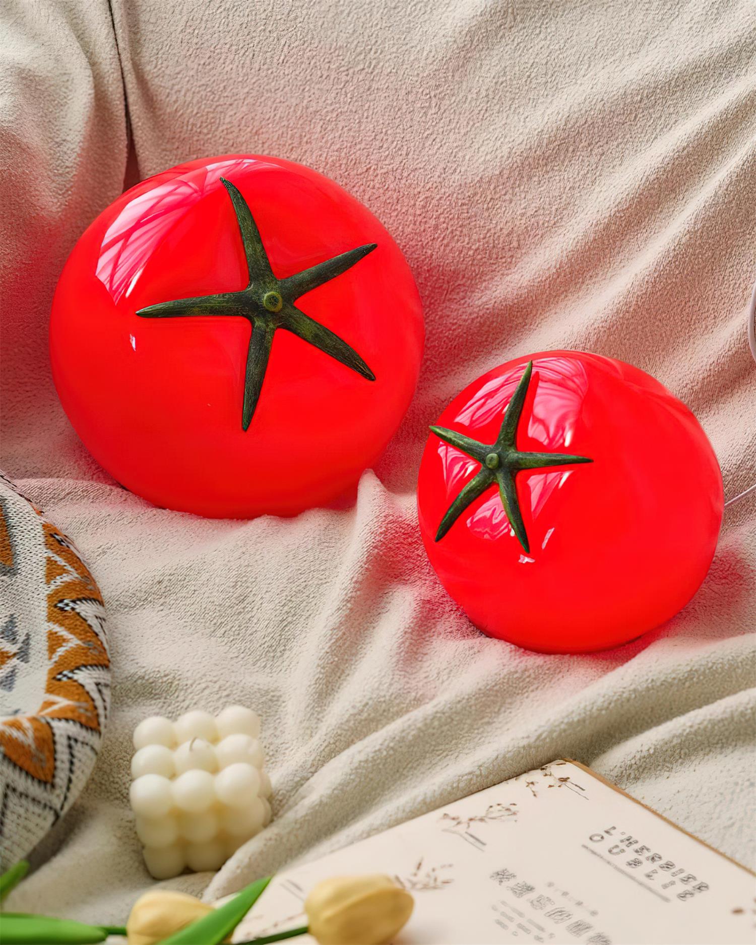 Tomato Resin Table Lamp