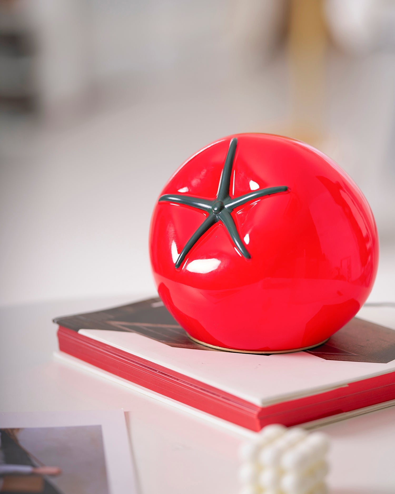 Tomato Resin Table Lamp