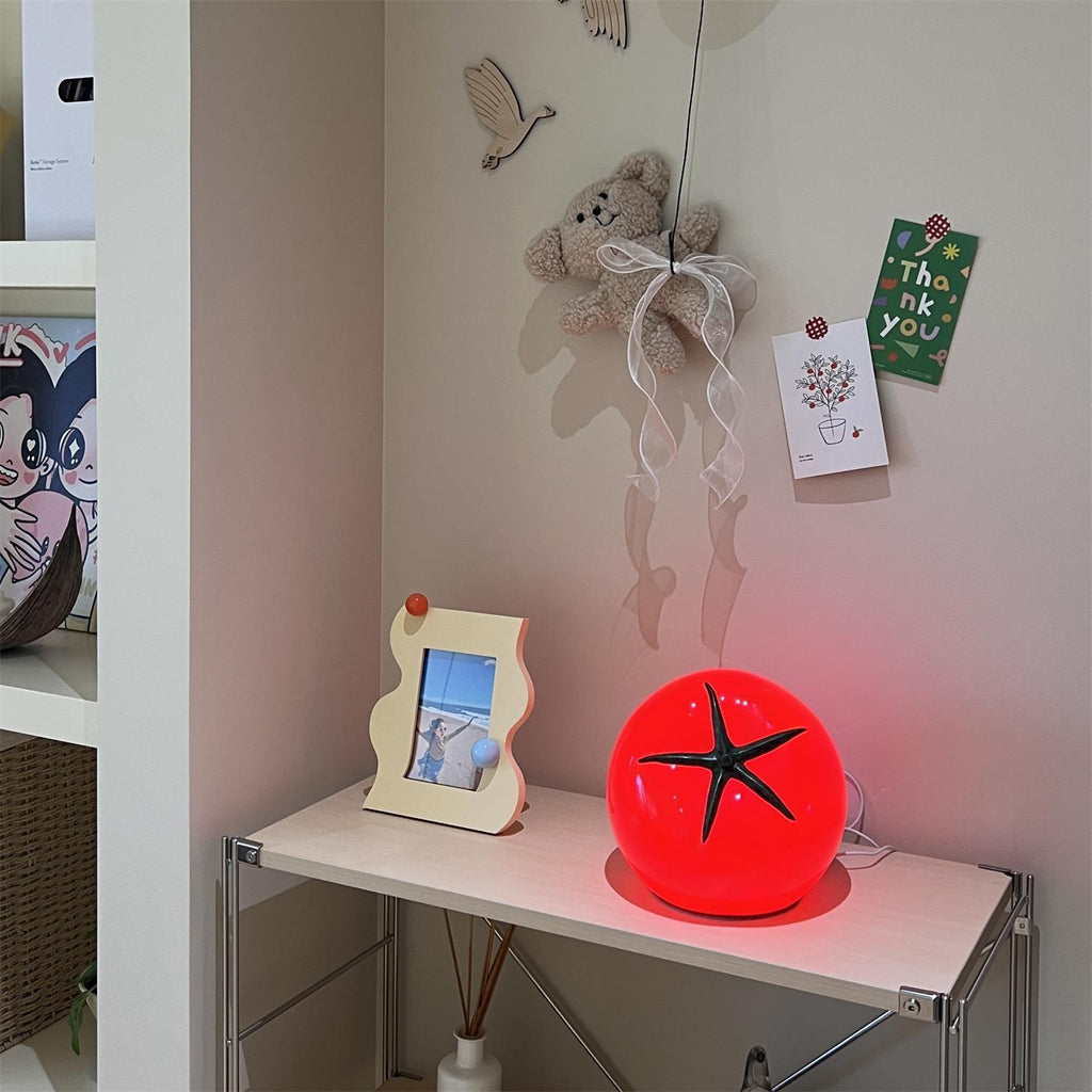 Tomato Resin Table Lamp