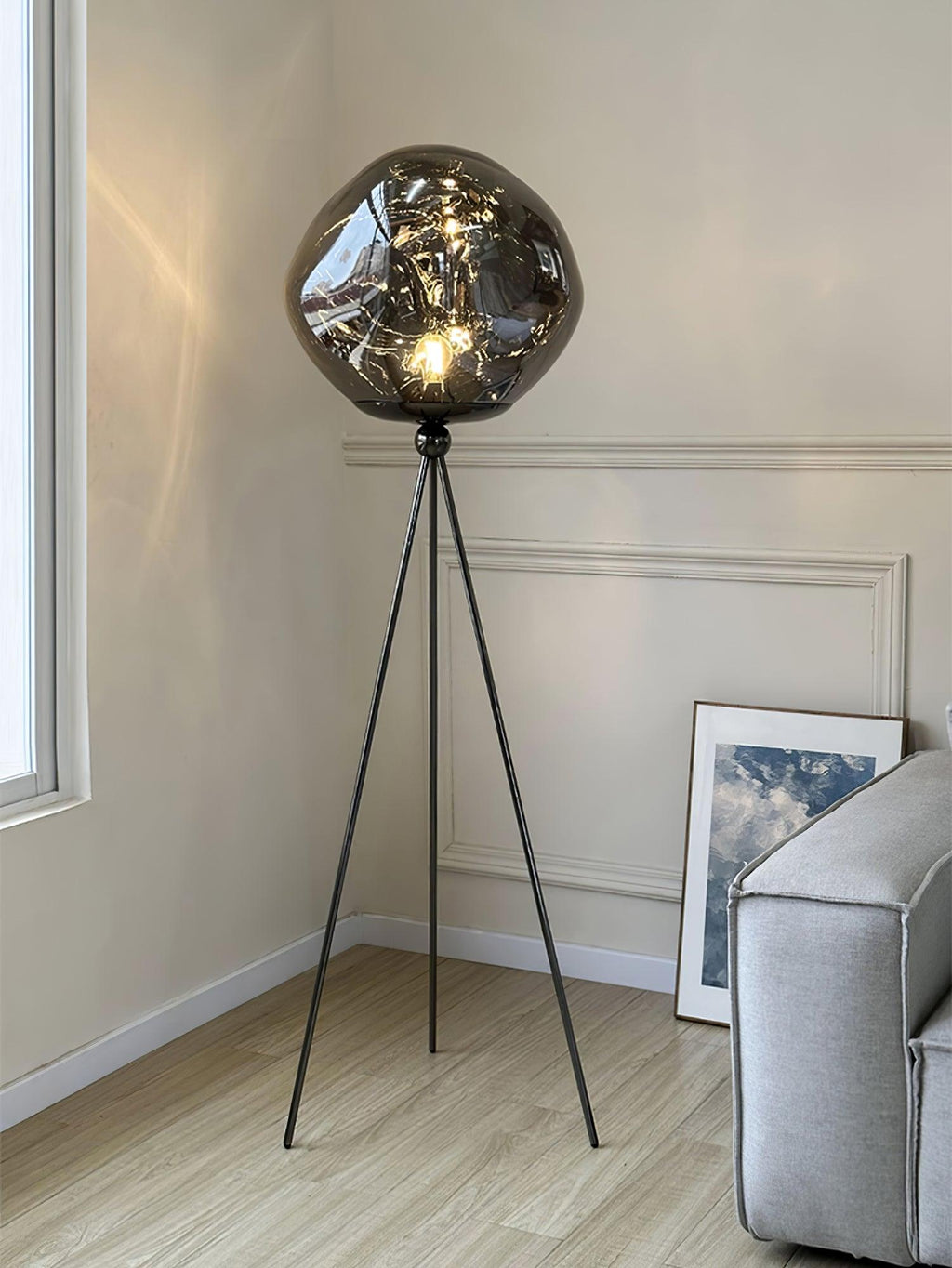 Tripod Rock Lava Floor Lamp