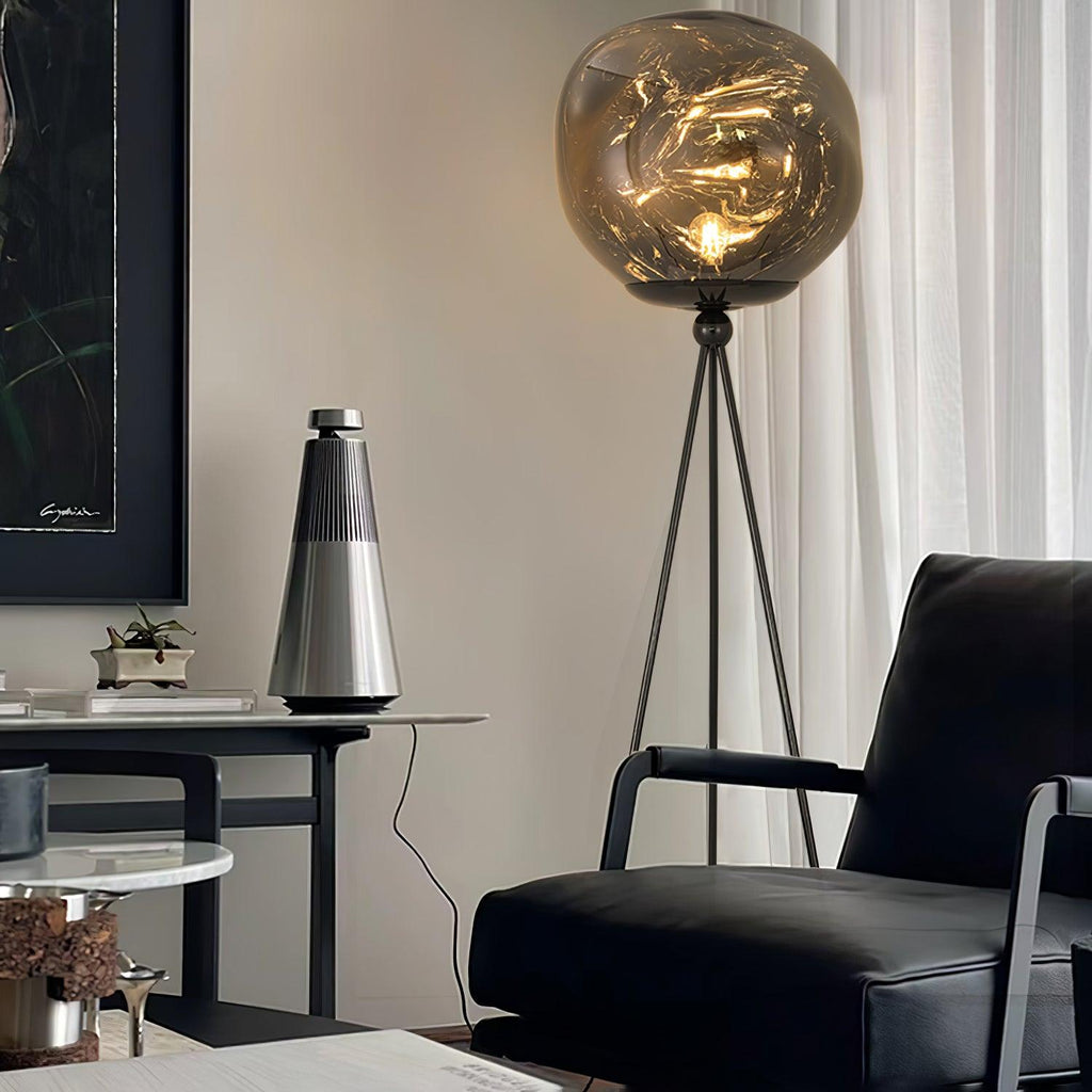 Tripod Rock Lava Floor Lamp