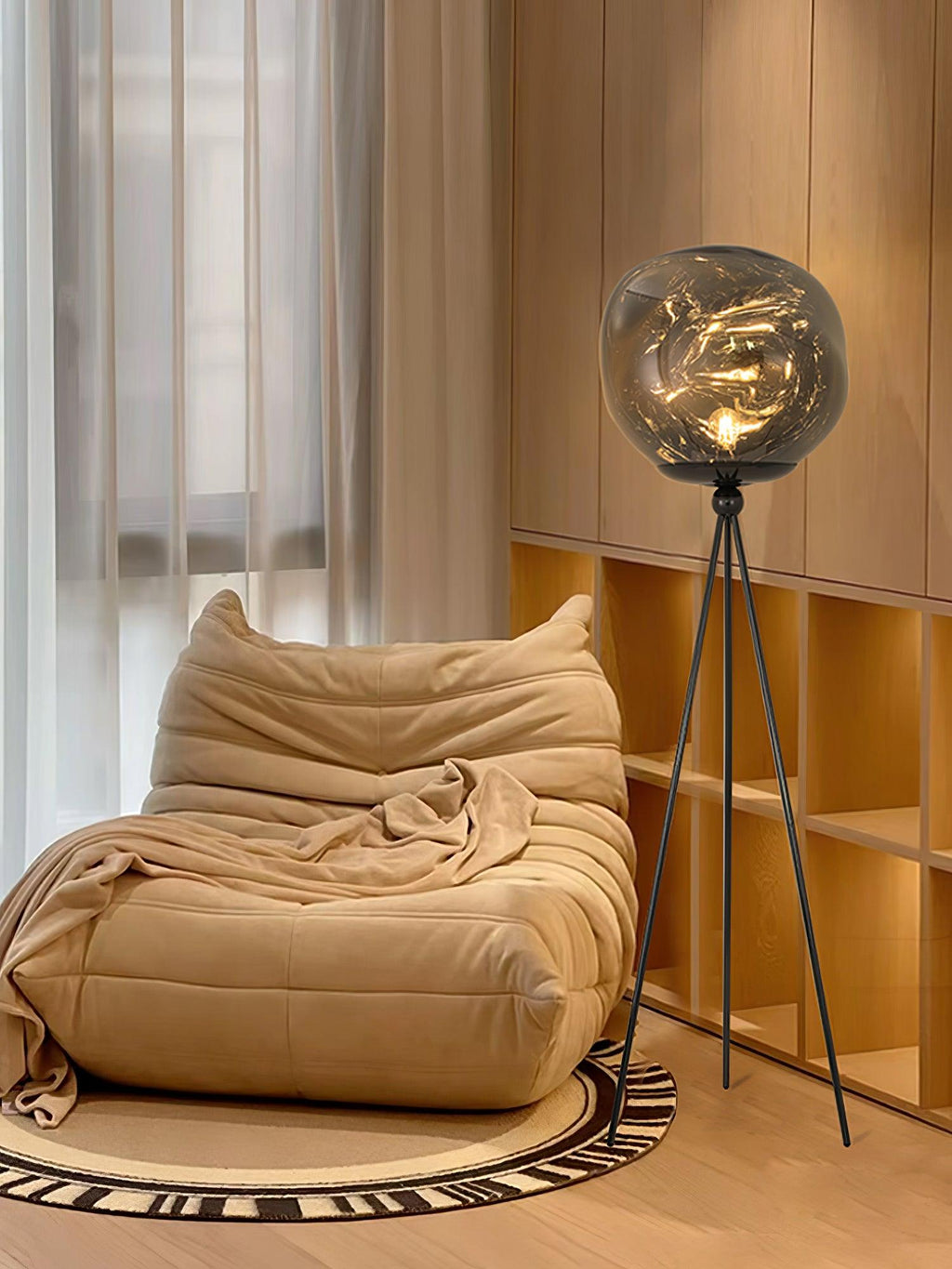 Tripod Rock Lava Floor Lamp