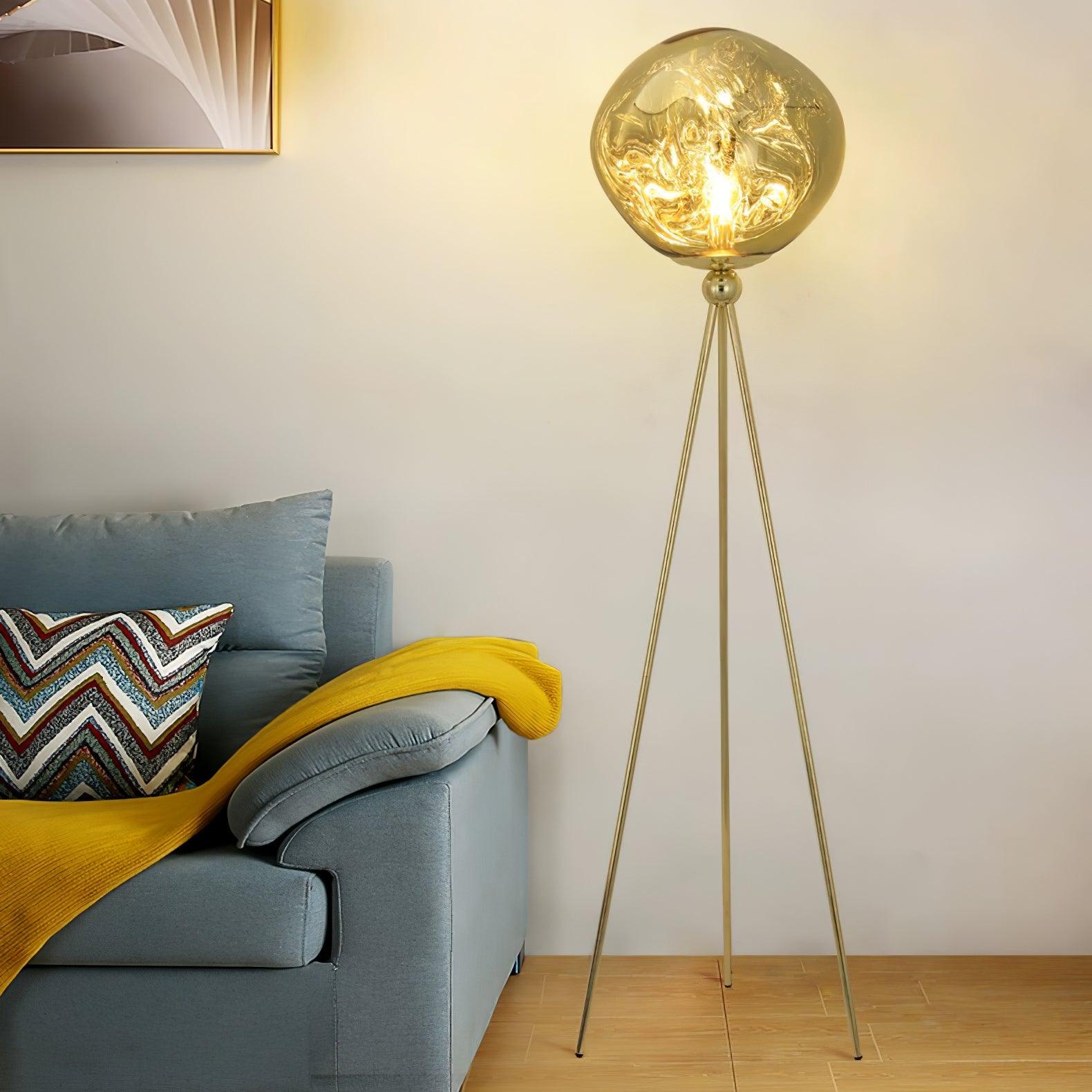 Tripod Rock Lava Floor Lamp