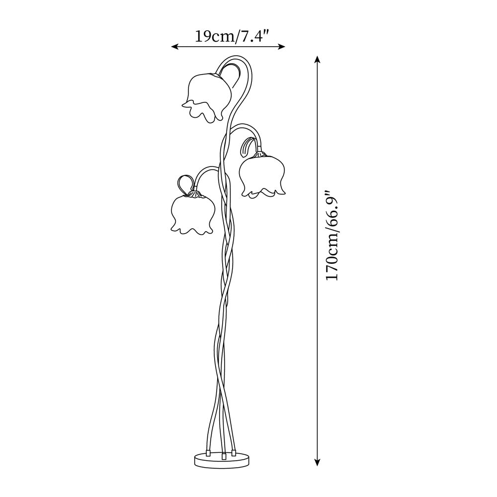Twist Tulip Flower Floor Lamp