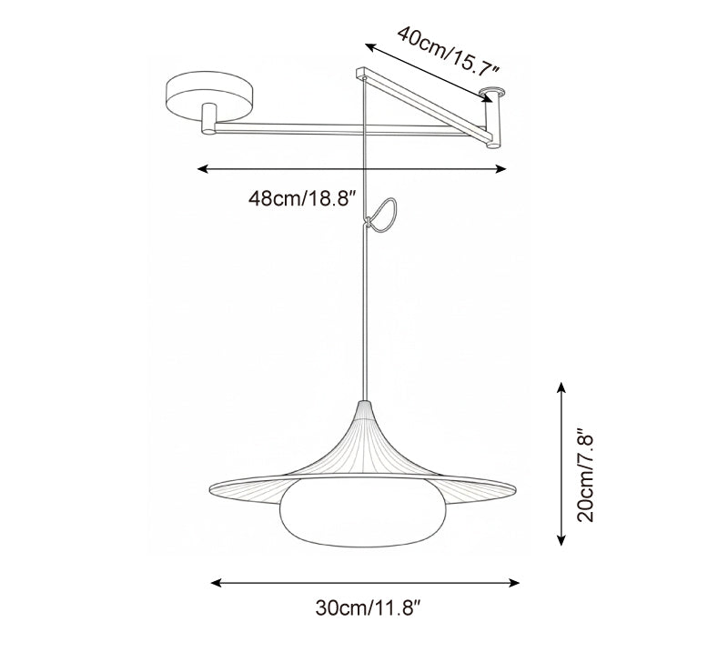 Veluna Swing Arm Pendant Lamp