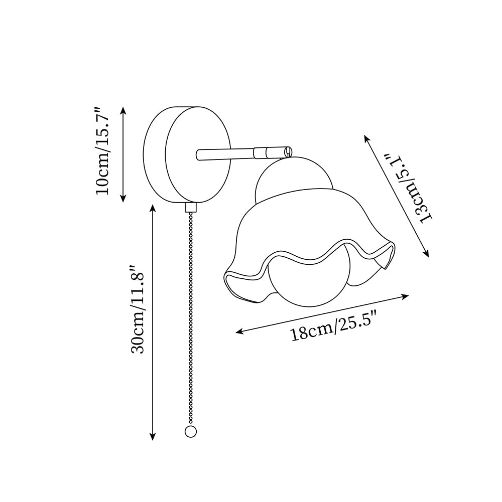 Vena Brass Wall Lamp