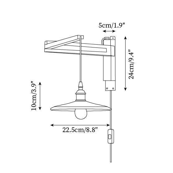 Vintage Maria Plug In Wall Lamp