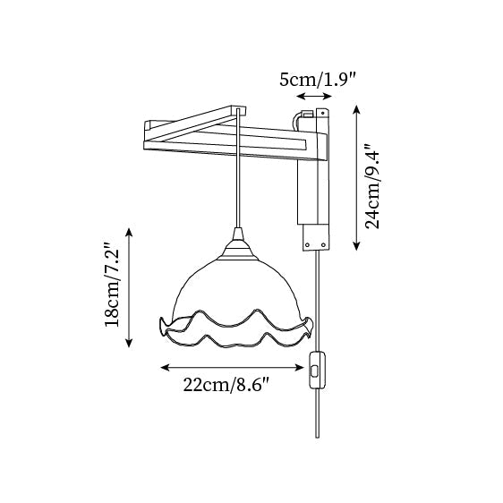 Vintage Maria Plug In Wall Lamp