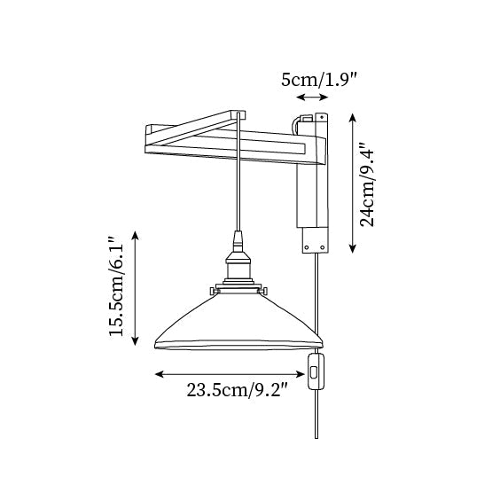 Vintage Maria Plug In Wall Lamp
