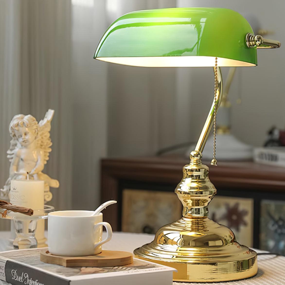Vintage Bankers Table Lamp