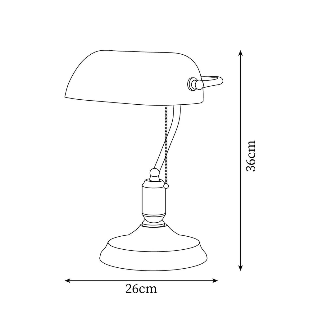Vintage Bankers Table Lamp