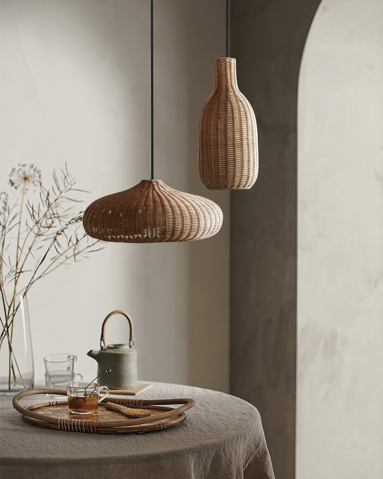 Vintage Rattan Pendant Lamp