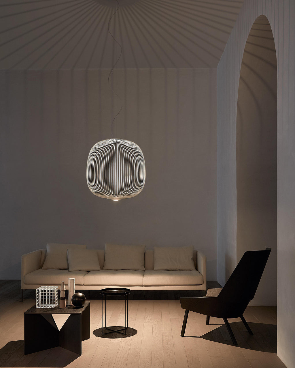 Lightweight Spokes Cage Pendant Lamp