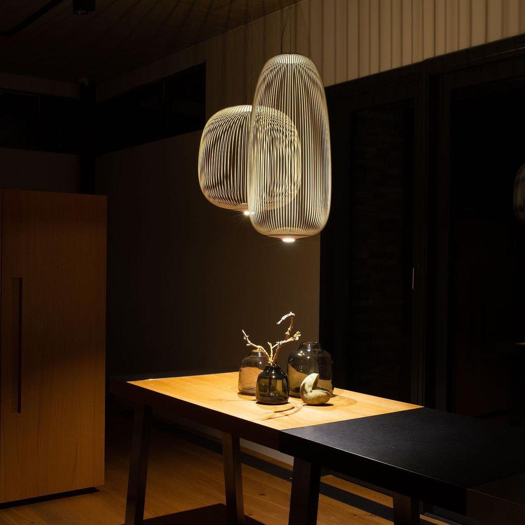 Lightweight Spokes Cage Pendant Lamp